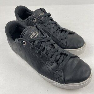 Adidas NEO Daily QT Cloudfoam Shoes Women’s 7.5 Black Leather Sneakers Skate